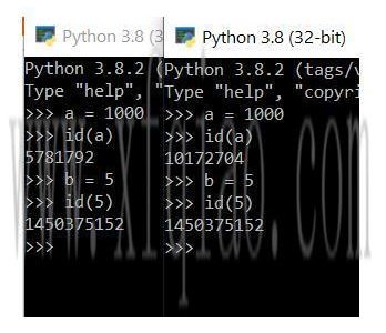 Python中“= =”和“是”的区别 Python中的运算符